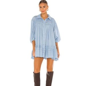 NWT Free People Blue Full Swing Dress